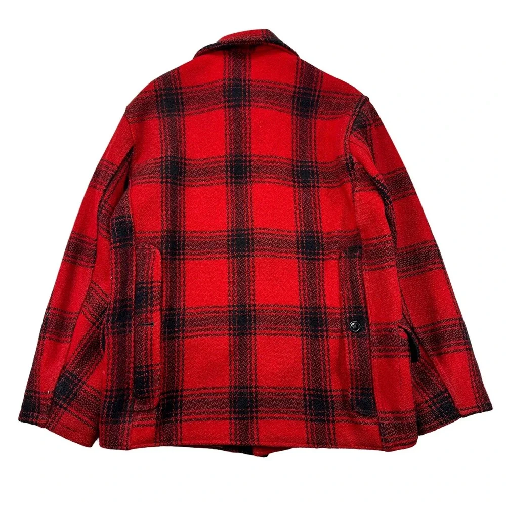 Vintage 50s Western & Field Montgomery Ward Wool Plaid Hunting Jacket - Medium